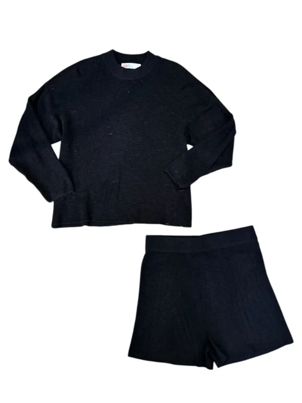 Free People Malibu Surf Set in Black Lightweight Shorts Set